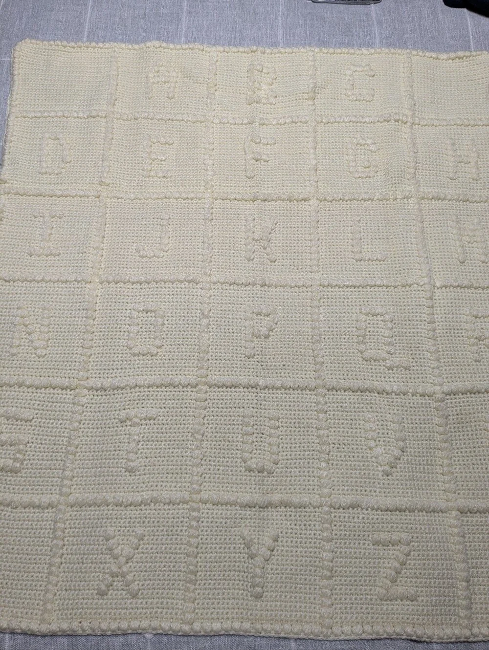 Handmade Crochet Alphabet Baby Blanket